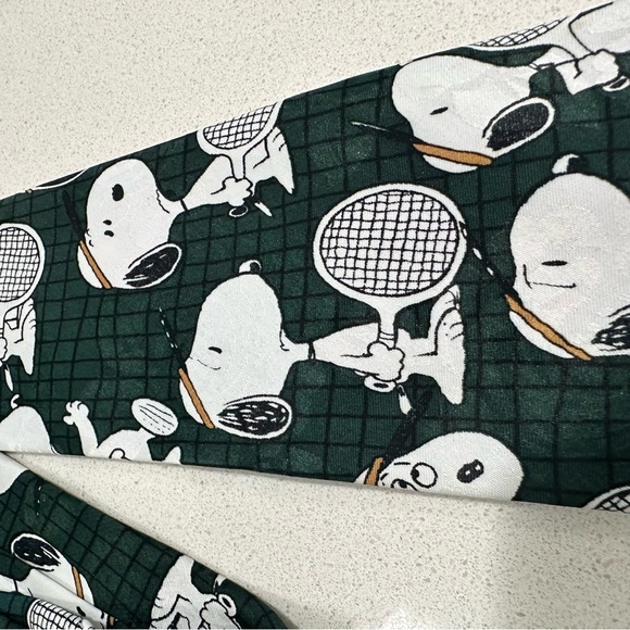 Snoopy peanuts Charlie Brown tennis vintage 1958 tie made in Korea - Picture 10 of 11